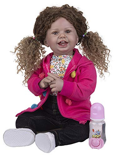 YIHANGG 68cm Schöne Lebensechte Babypuppe Stoff Körper Dress Up Reborn Babys Kleinkindpuppen Mädchen Für Kinder Playmates Geburtstagsgeschenke