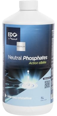 EDG by Aqualux - Anti Phosphates Piscine 1L | Élimine la Nourriture des Algues | Traitement Préventif et Curatif Liquide | Compatible Chlore, Sel, Brome | Améliore la Clarté de l'eau