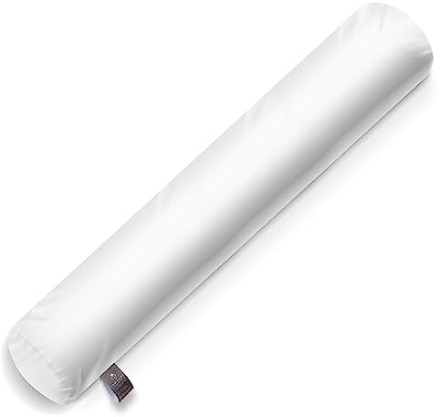 Fam Home bolsterkudde vit 1 st, kudde för 2 21 x 140, ortopedisk kudde andningsbar, tvättbar, dekorativ, återvunnen polyesterhålfiber, mjuk hotellkvalitet, fransk stil