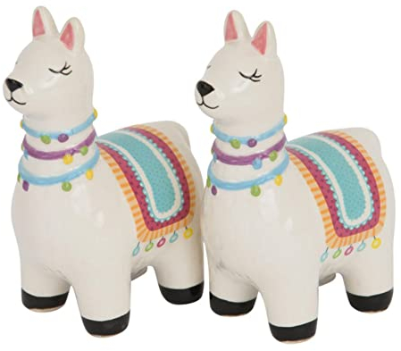 Giftworks Juego de salero y pimentero, cerámica blanca