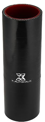X AUTOHAUX 55 mm ID 5,5 cm auto dritto silicone tubo accoppiatore tubo intercooler nero rosso