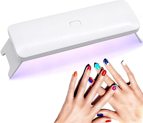 Kizaten Mini UV lampe für Gelnägel, 18W Nageltrockner mit Tragbarer USB-Ladefunktion, 30/60s Timing-Funktion, LED nagellampe ist für alle Gele Geeignet