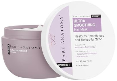 Bare Anatomy Ultra Smoothing Hair Mask Deep Conditioning with Carbohydrate Complex & Niacinamide | For Dry & Frizzy Hair | Sulphate & Paraben Free | For Women & Men | 250 Gm