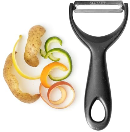 A Bar Above Gold Citrus Peeler, Stainless Steel Fruit Peeler for Garnishes, Cocktail Twists, Comfortable Grip Peeling Tool for Oranges, Lemons, Limes, Bartender Accessory, Kitchen Essentials, Silver