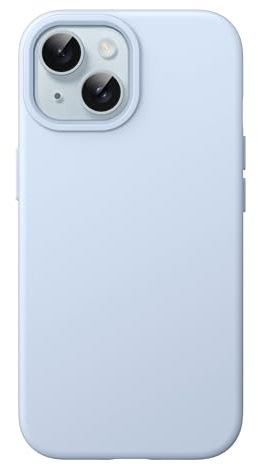 JETech Cover Silicone per iPhone 15 6,1 Pollici, Protettiva per Tutto il Corpo Morbida al Tatto, Custodia Antiurto (Blu)