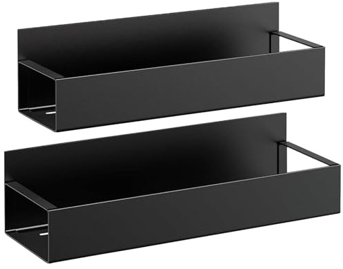 Fellflying Magnetic Aerosol Spray Can Holder, 2 Spray Paint Can Holder, Wall Mounted Spray Can Holder, Spray Bottle Holder Storage Rack, All-Purpose Bracket for Garage, Black