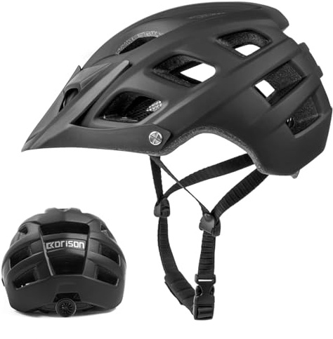 Ckorison Mountain Bike Helmet, MTB Helmet Adult Lightweight Breathable Adjustable Mens Bike Helmet Safet EN1078 Cycling Mountain & Road Bicycle Helmets for Men Women