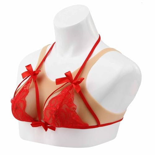 Silikonbrustformen B-E Cup Mastektomie Fake Brüste für Crossdresser Transgender Drag Queen Cosplay,Color 1,Silicon D Cup
