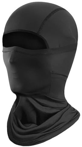 Cozonp Motorbike Balaclava Mask Cycling Face Cover Windproof Hood Hat for Men Women All Season Outdoor Sports Thin Without Fleece Black