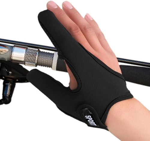 Guantes de pesca antideslizante: dos guantes de dedo, escudo de los dedos | Equipo de pesca de surf para hombres, mujeres, accesorios de protección de dedos, ajuste cómodo, material duradero, ideal pa