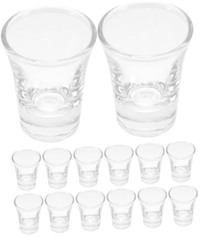 FUNOMOCYA 36pcs Glass Communion Cups with Thick Base Heat Resistant and Reusable Holy Chalice Drinkware for Standard Church Trays Elegant Design for Christian Services and Decorations