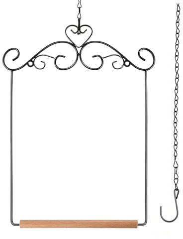 Sittichschaukel | Outdoor hängende Aras Sitzstange, Vogelspielplatz-Schaukel Ständer für Aras, Sittiche, Nymphensittiche, Stamm für drinnen und draußen, Rasengarten