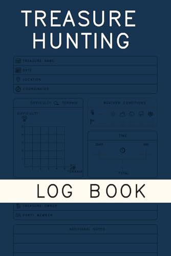 Treasure Hunting Logbook: Wonderful Journal for Metal Detecting, Geocaching, and Relic Hunting Adventures