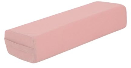 Perfeclan Almohada de Rectangular con asa de Transporte, cojín de meditación para relajación, Rosa Claro