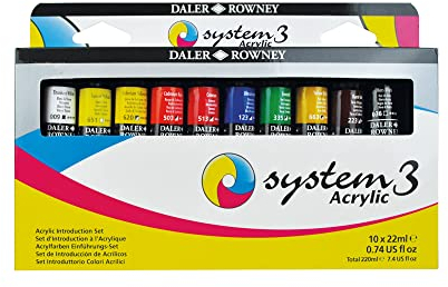 Daler Rowney System3 - Set peinture acrylique 10 tubes 22ml - Introduction