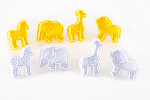 Set de 4 - Moule à pâtisserie - gâteau Animaux sauvages savane (Jaune)