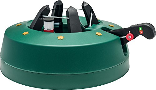 Star-Max F-H-S Modèle 2018 Support de Sapin de Noël pour Hauteur d'arbre jusqu'à 2 m avec Fonction Levier et Technique à Corde, réservoir d'eau de 2,0 l, Vert