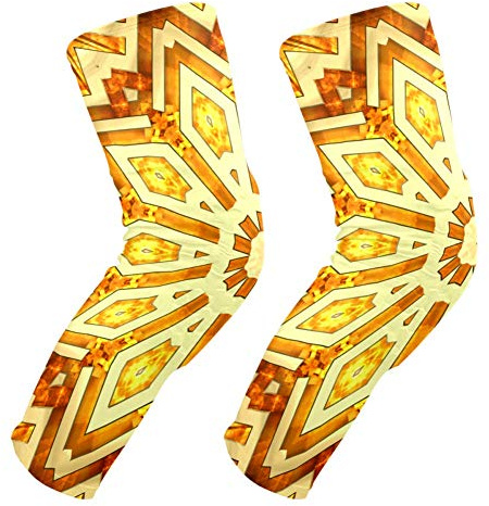EZIOLY Ginocchiere caleidoscopiche dorate lucide a forma di stella, per pallacanestro, calcio, pallavolo, ginocchiera, protezione imbottita per uomo e donna