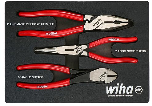 Wiha 34680 3-teiliges Set mit klassischen Zangen und Ausstechformen