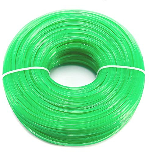 St@llion 15m X 2mm Heavy Duty Round Plastic Strimmer Line, Grass Strimmer Wire, Electric Strimmer Cord, Garden Accessories for Grass Trimmer (Green, Pack Of 1)