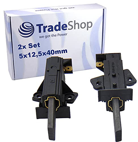 Trade-Shop 2x Kohlebürsten Motorkohlen 5x12,5x42mm mit Halter für Bauknecht WA Champion 64 WA 744 BW WA Care 24Di WA Care 24 SD WAK 24 WA Care 34 SD