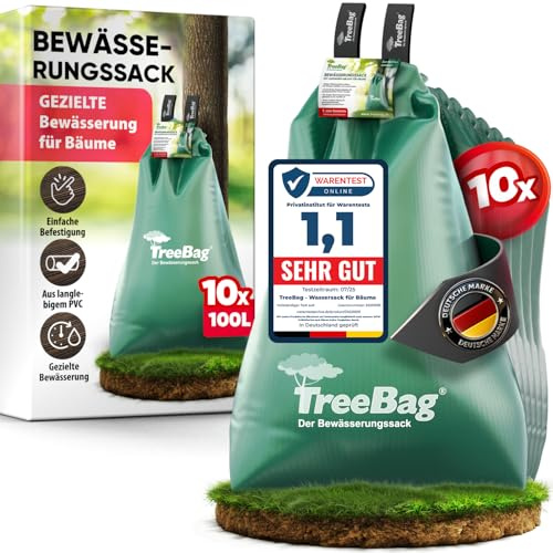 TreeBag Wassersack für Bäume 10 x 100L – UV-stabiler Baumbewässerungssack aus PVC – Effektiver Bewässerungssack Baum für Garten & Stadtgrün