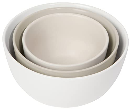 Now Desgns Nesting Prep Bowls, Set of 3, Matte White
