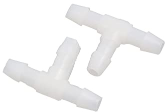 A ABSOPRO Tuyau Tube Tube Connecteur 3mm T Forme 3 Voies Plastique Blanc(Ensemble de 20)
