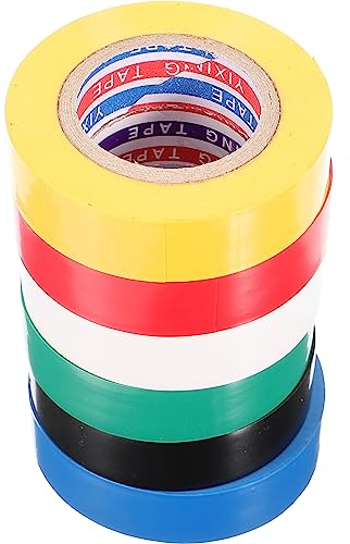 iplusmile 6rollen Pvc-isolierbänder Lichtundurchlässiges Klebeband Farbiges Markierungsband Temperatur Und Abriebfeste Isolierbänder Für Elektroprojekte