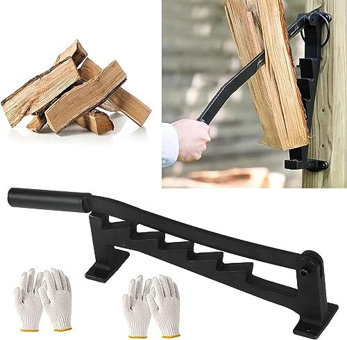 RIKCAT Spaccalegna A Parete per Legno, Spaccalegna per Legna Ardere Manuale in Metallo Portatile, Spaccalegna, Taglierina per Legna Ardere Robusta A Mano, Spaccalegna per Legna Ardere