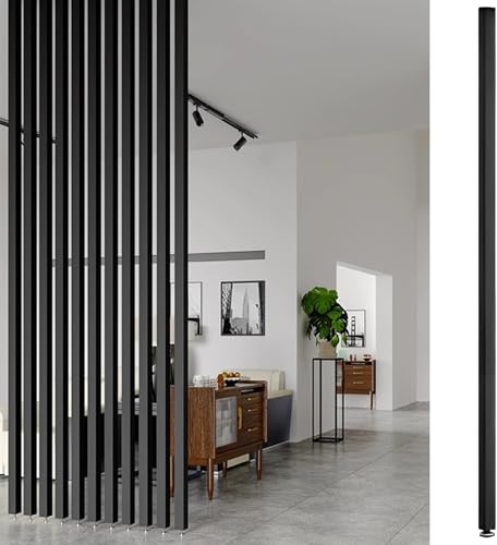 Floor to Ceiling Room Divider - Solid Wood Screen Partition Post, Modern Luxury Living Room Column Bedroom Wall Vertical Bar Room Dividers, Easy to install ( Color : Black 1Pc , Size : 75cm/29.5in/2.4