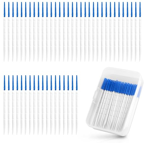 Interdentalbürsten, Dual-Use Interdentalbürsten, Silikon Zahnseide Picks Dental Picks Interdentalbürste Zahnstocher Zahnbürsten Zahnbürste Picks für Zahnspangen Orale Reinigung (120)
