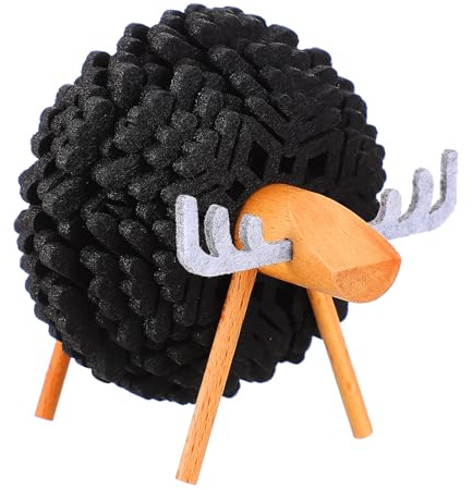 Cabilock 1pcs Schaf Schneeflocke Untersetzer Gläser: Filzuntersetzer Rund Filz Für Getränke Aus Holz Becherhalter Animal Design Topf