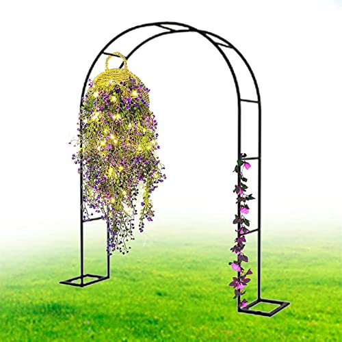 Arche Jardin pour Rosiers Plantes Grimpantes, Metal Arceau à Rosiers, Arche de Rosiers Vigne Mariage, Pergola Tonnelle de Jardin, Intérieur Extérieur Décoration de Fête,300x220x40CM