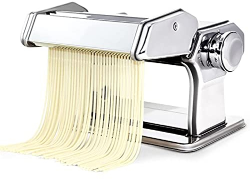 sjdoPulse Macchina per Pasta, Macchina per Pasta A Rullo, 6 Impostazioni di Spessore Regolabili Macchina per Tagliatelle, Macchina per Ravioli con Morsetto da Tavolo