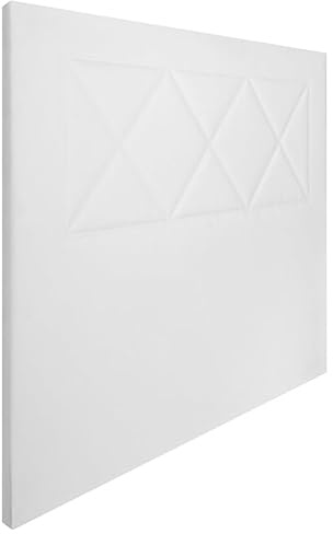 HOGAR24 ES | Cabecero Tapizado Ares| Cabezal de Cama Acolchado | Tapizado en Polipiel de Alta Gama | Color Blanco | Medida: 140x110x5 cm (Cama 135/140 cm)