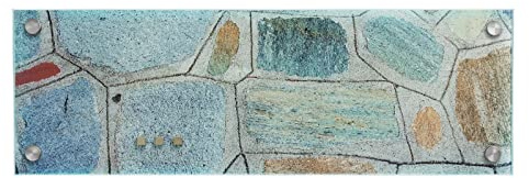 KARAT Magnettafel Magnetpinnwand Memoboard zum Beschriften - Notiztafel div. Designs - Tafel abwaschbar mit Halterung Magneten, FLAGSTONE 20x60cm