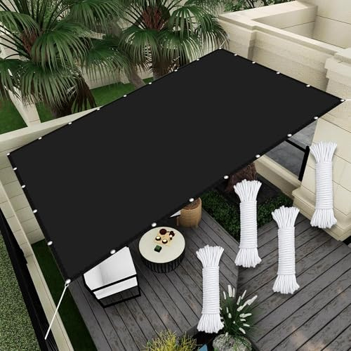 Filet d'ombrage 2 x 2.2 m Anti UV Contre Le Vent Dombrage Dextérieur Terrasse avec Œillets Voiles Solaire pour Patio Jardin Terrasse Extérieur, Noir