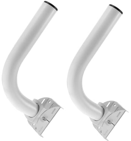Alipis 2pcs Outdoor Antenna Mounting Pole Bracket Wireless Bridge Easy Wall Mount Stainless Steel