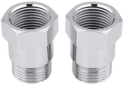 O2 Sensor Extender Spacer Universal M18 15 32mm Länge Oxygen Sensor Adapter für HHO System oder Test Pipe Silber 2 Stück