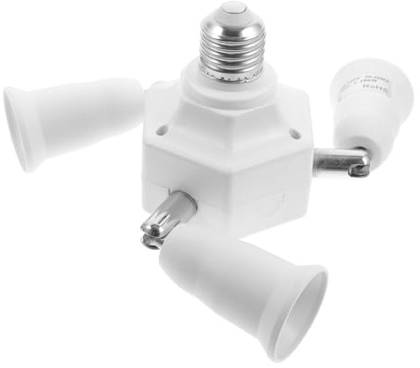 Yardenfun Adattatore Portalampada E27/e40 3 in 1, Divisore Per Lampadine Led, Convertitore Presa Luce Per Cucina, Camera Da Letto e Ristorante, Struttura Robusta e Facile Da Installare
