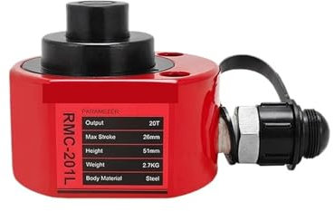 DIKAMAN Hydraulischer Wagenheber, Hydraulikzylinder RMC-201L Hydraulikheber mit Einer Tonnage von 20T, einem Arbeitshub von 26mm Für die Fahrzeugwartung zu Hause und in der Werkst