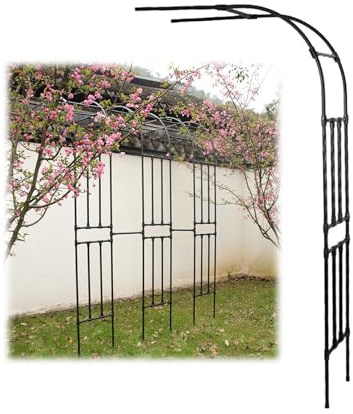 Fitlin Arche de Jardin en métal for Plantes grimpantes, Treillis Demi-Arche résistant aux intempéries, Montage Facile, Largeur 60300cm, Hauteur 240cm.(W270xH240cm/W8.8xH7.9ft)