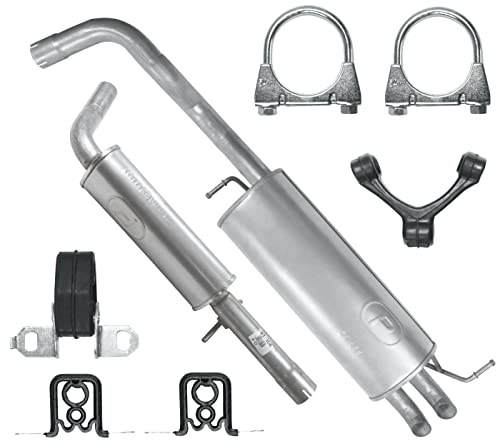 POLMOstrow Auspuff für Audi A3 8L 1996-2003 | Mitteltopf und Endtopf, Motoren: 1.8 T, Fließheck