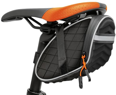 Bowagn Fahrradtasche Satteltasche,Satteltasche für Mountainbikes und Rennräder mit Wasserdichten Reißverschlüssen,Schwarz（21.5 x 9.5 x 11.5 cm） | Wasserdichten Reißverschlüssen;Blau Fahrradtasche;Schwarz 21.5 x 9.5 x 11.5 cm;Große Kapazität