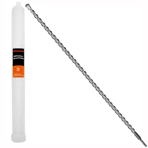 Keewaki SDS Plus Rotary Hammer Drill Bit 25mm x 1000mm Concrete Masonry Drill Bits for Brick, Cement & Stone - Durable Alloy Tip, Fast Drilling