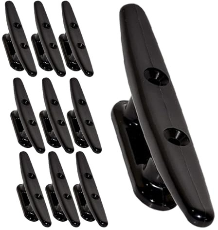 Bootsdockklampen – 4 Zoll PA66 Nylon schwarze Bootsklampen | Marine-Dock-Leinenhalter | Rutschfester Festmacherclip | Hochleistungs-Zurrgurt für Kajaks, Jetskis, Schlauchboote und Schnellboote
