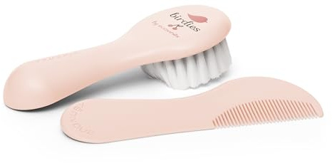 Suavinex Cepillo y Peine para Bebés, Ideal Recién Nacidos, Cepillo de Fibras Pobladas y Suaves, Peine con Cantos Redondeados, Sin Tirones, Respeta el Cuero Cabelludo, Rosa