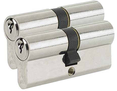 Yale B-ED4545KA-SNP - Euro Cylinder Lock - Keyed Alike - 45/45 (100mm) / 45:10:45 - Nickel Finish - Standard Security - 2 Cylinders - Polybag