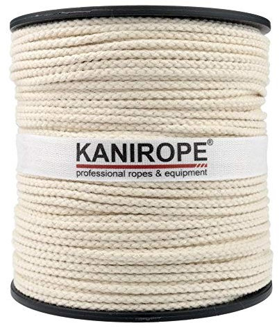 Kanirope® Baumwollseil COBRAID 3mm 100m Farbe Cremig Weiß 8-fach geflochten
